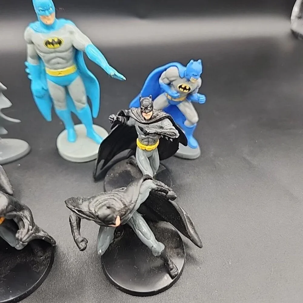 DC Comics Batman Cake Toppers Lot Of (7) 1 Is Vintage 1988 Have Wear See Pics
